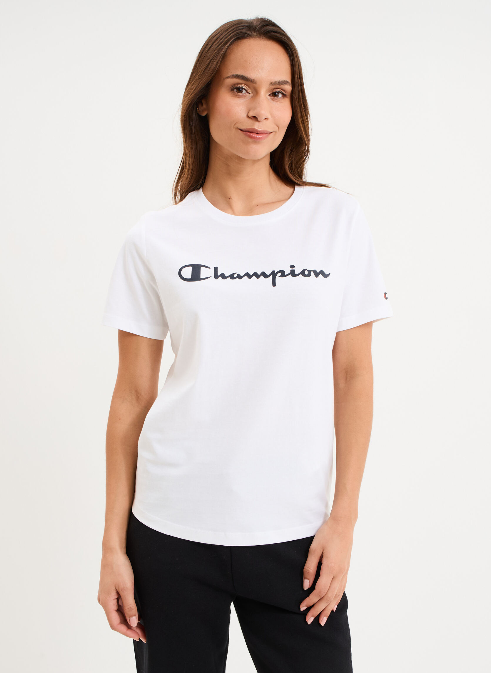 Tee-shirts CHAMP3_TEE_118428WW001 femme blanc Champion Tee-shirts CHAMP3_TEE_118428WW001 femme blanc Blanc