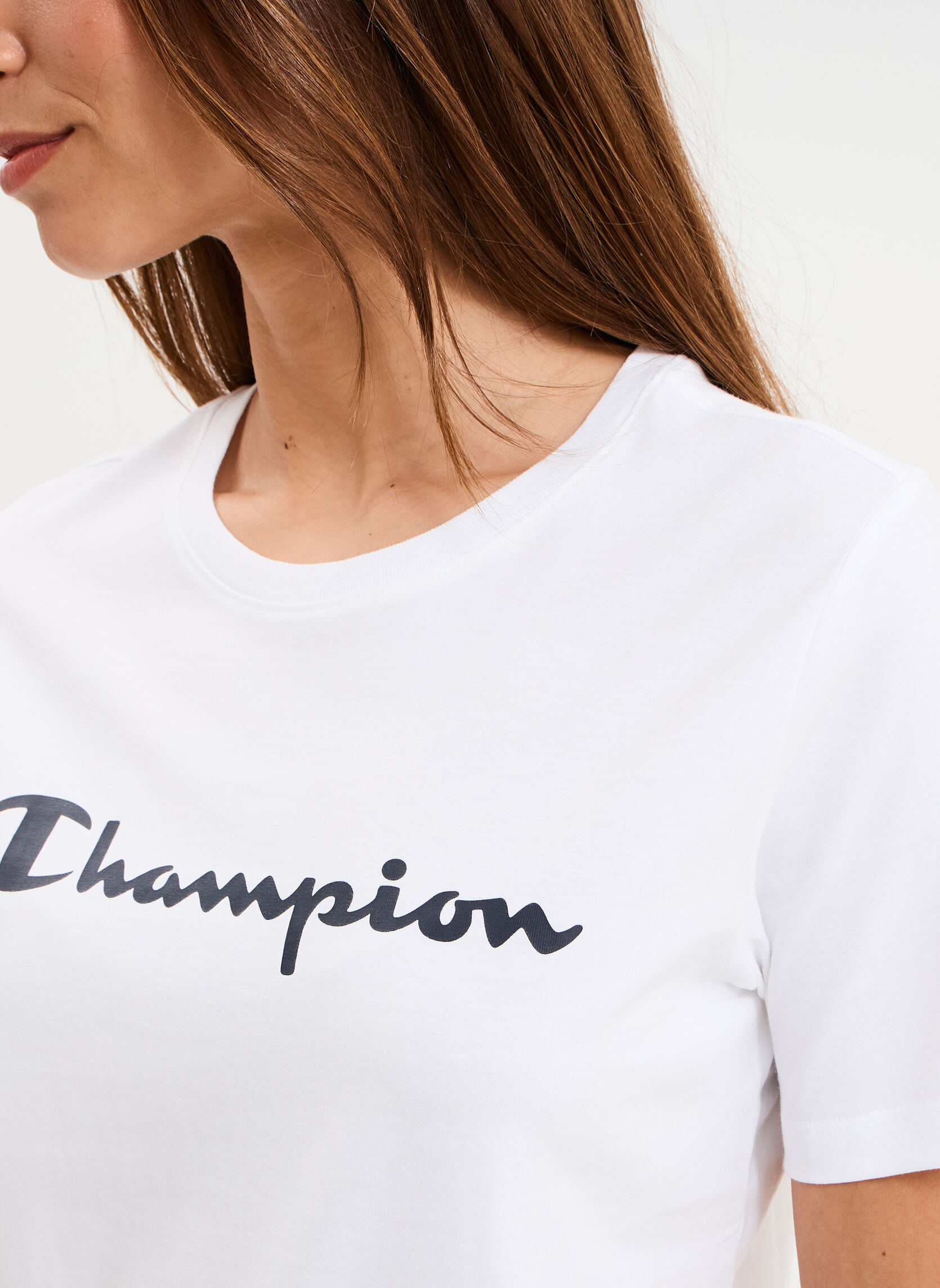 Tee-shirts CHAMP3_TEE_118428WW001 femme blanc Champion Tee-shirts CHAMP3_TEE_118428WW001 femme blanc Blanc