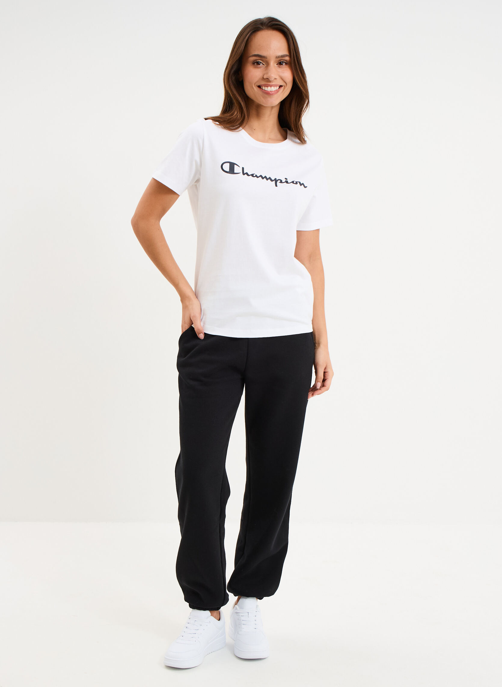 Tee-shirts CHAMP3_TEE_118428WW001 femme blanc Champion Tee-shirts CHAMP3_TEE_118428WW001 femme blanc Blanc