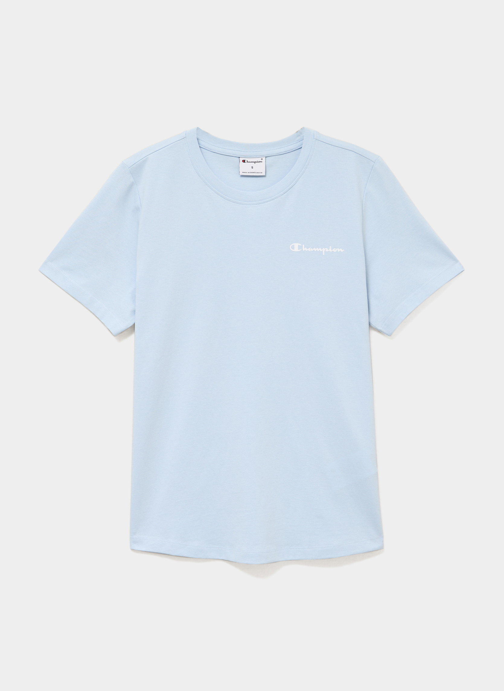 Tee-shirts CHAMP3_TEE_118408BS224 femme bleu Champion Tee-shirts CHAMP3_TEE_118408BS224 femme bleu Bleu clair