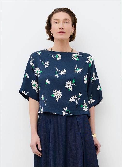 Caroll Blouses 261C-CSCARF femme bleu
