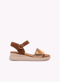 Sandales Sandales compensées Femme MTNG DANIELA marron femme beige