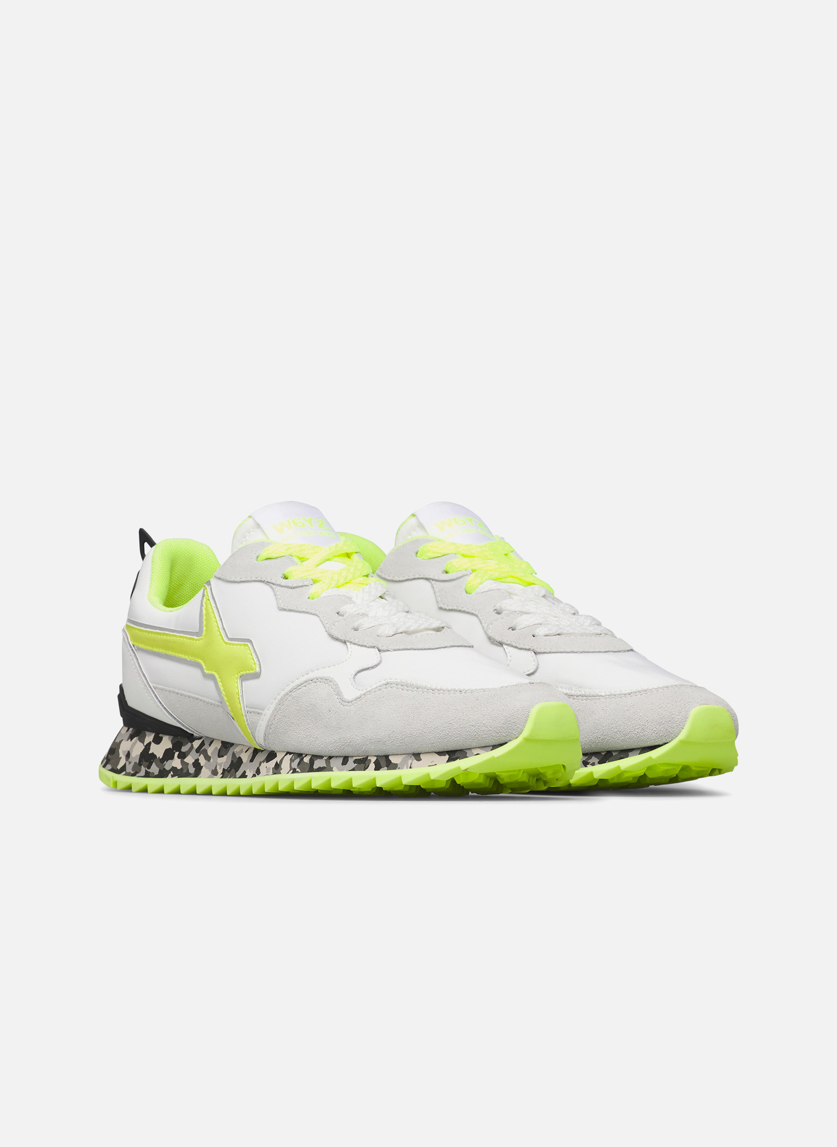 Baskets basses Sneakers JET-M. Blanc-Jaune- homme blanc W6YZ Baskets basses Sneakers JET-M. Blanc-Jaune- homme blanc Blanc