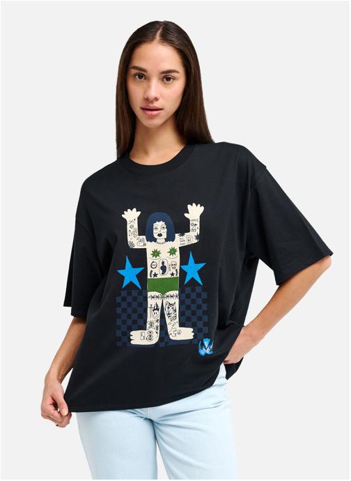RVCA Tee-shirts Antonia Figueiredo Bonhomme Oversized femme noir