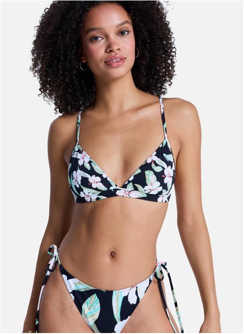 Roxy Hauts de maillot triangle Printed Essentials Fixed Tri femme noir