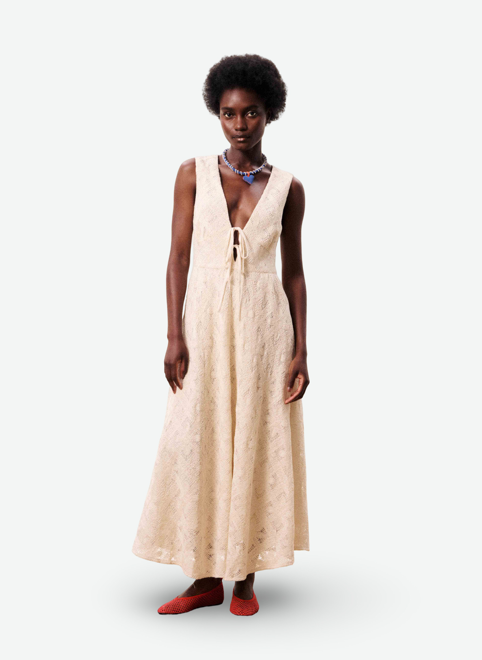 Robes FLORIPA femme beige FRNCH Robes FLORIPA femme beige Crème