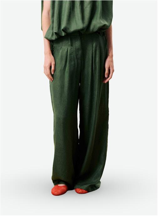 FRNCH Pantalons droit LUCINA femme vert
