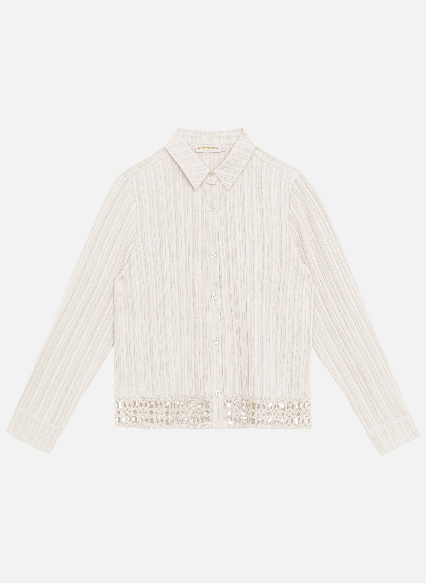 Chemises Chemise - CHARLOTTE - 11-ecru femme beige La Petite Etoile Chemises Chemise - CHARLOTTE - 11-ecru femme beige Ecru
