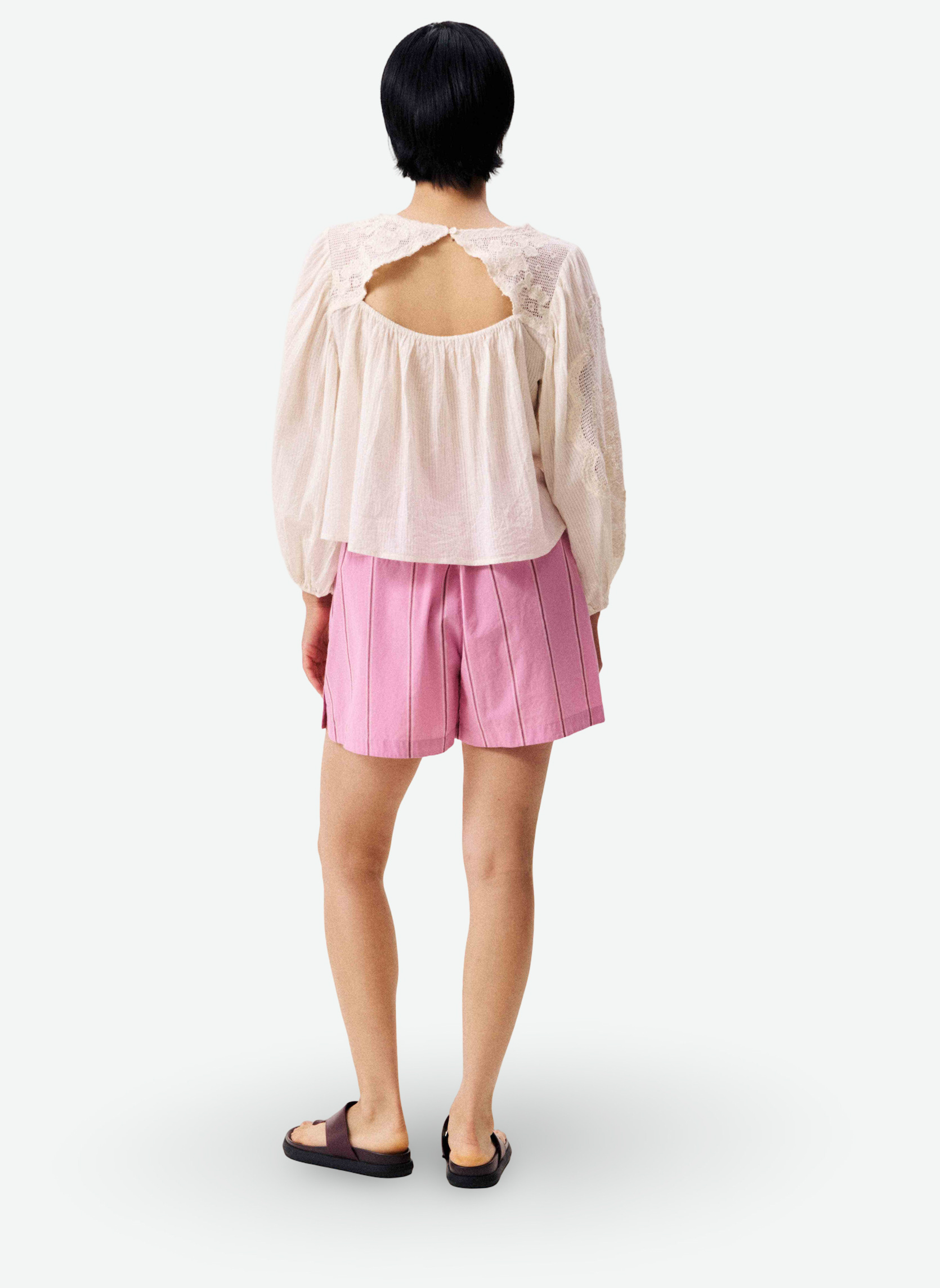 Blouses ACASTE femme beige FRNCH Blouses ACASTE femme beige Crème