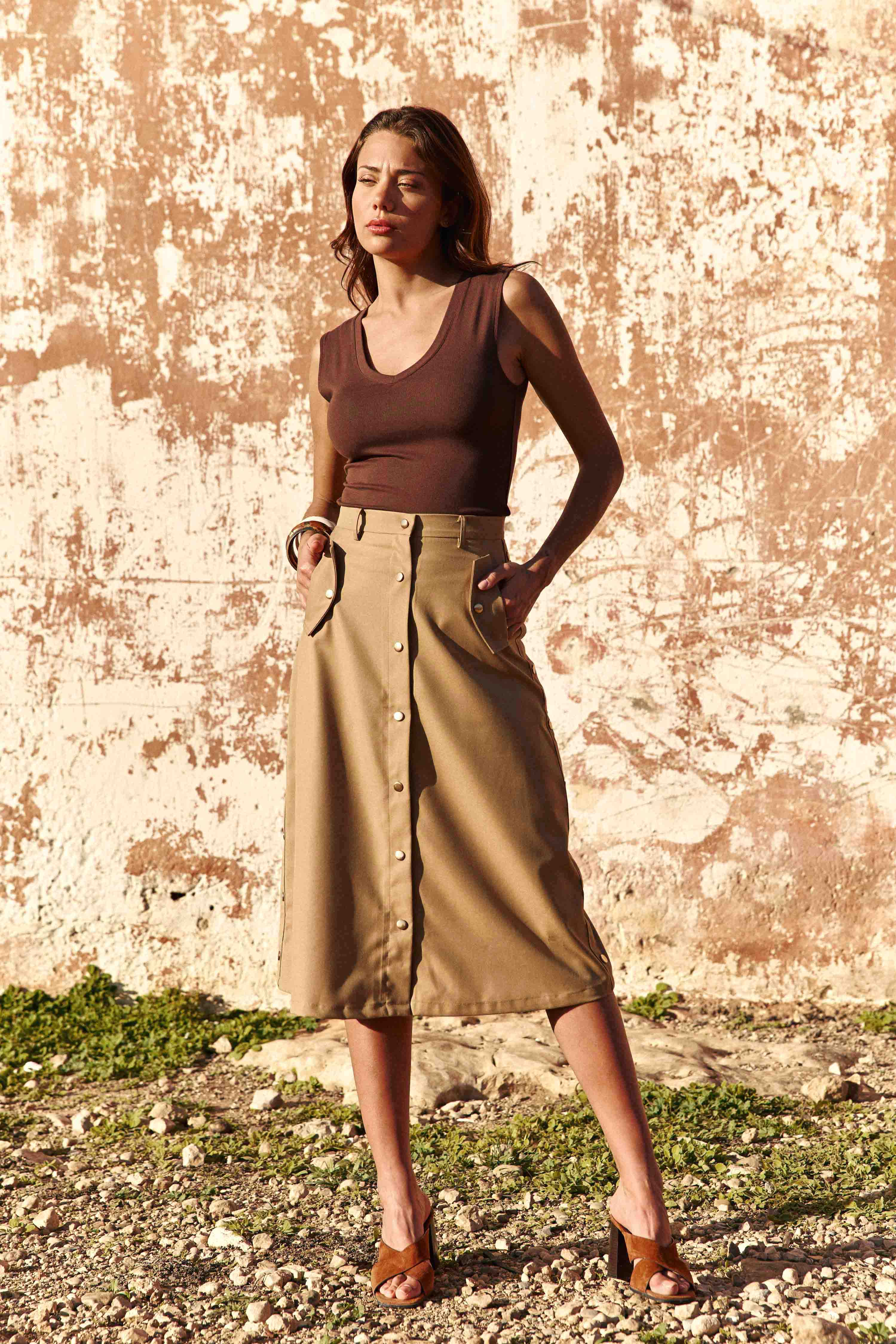 Débardeurs Débardeur - DILA - 13-beige femme marron La Petite Etoile Débardeurs Débardeur - DILA - 13-beige femme marron Marron