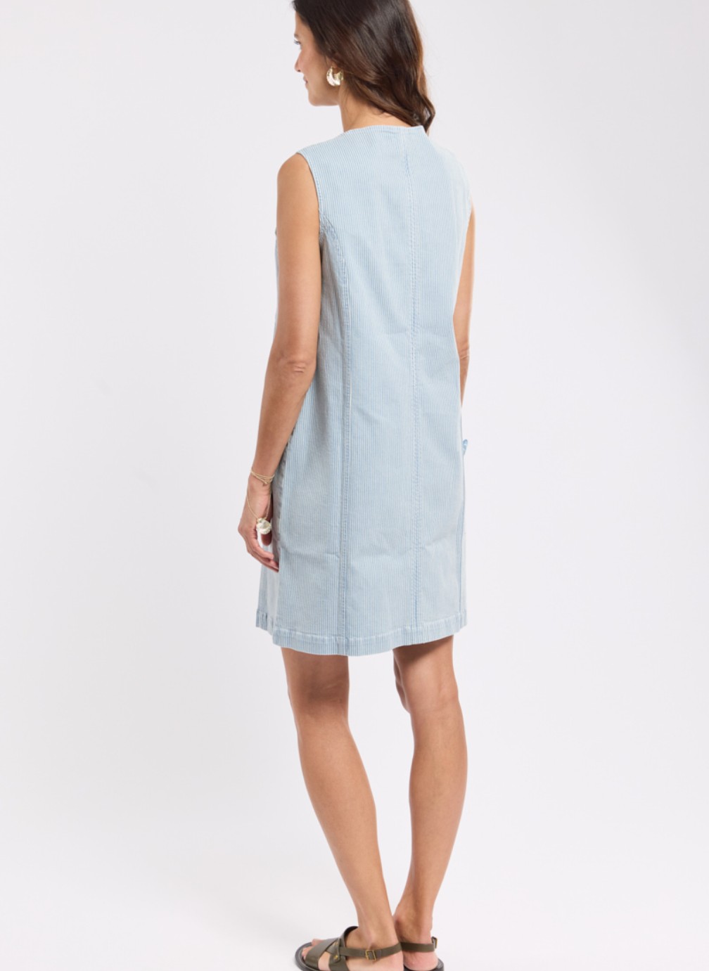 Robes Robe 76053 fines rayures denim/blanc femme bleu Armor Lux Robes Robe 76053 fines rayures denim/blanc femme bleu Bleu denim