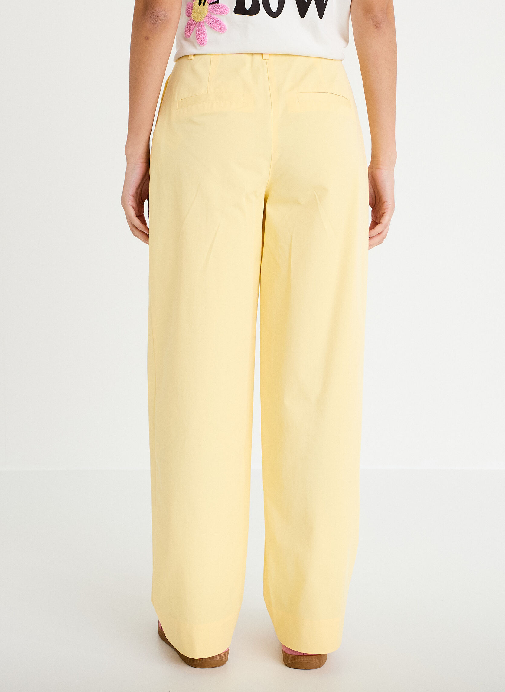 Pantalons droit CHINOTRIP femme jaune Cache Cache Pantalons droit CHINOTRIP femme jaune Jaune