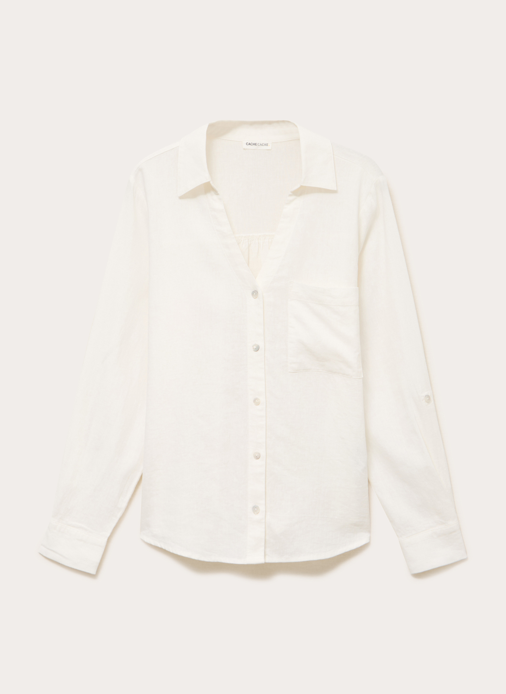 Chemises CHELINBASIC femme blanc Cache Cache Chemises CHELINBASIC femme blanc Blanc