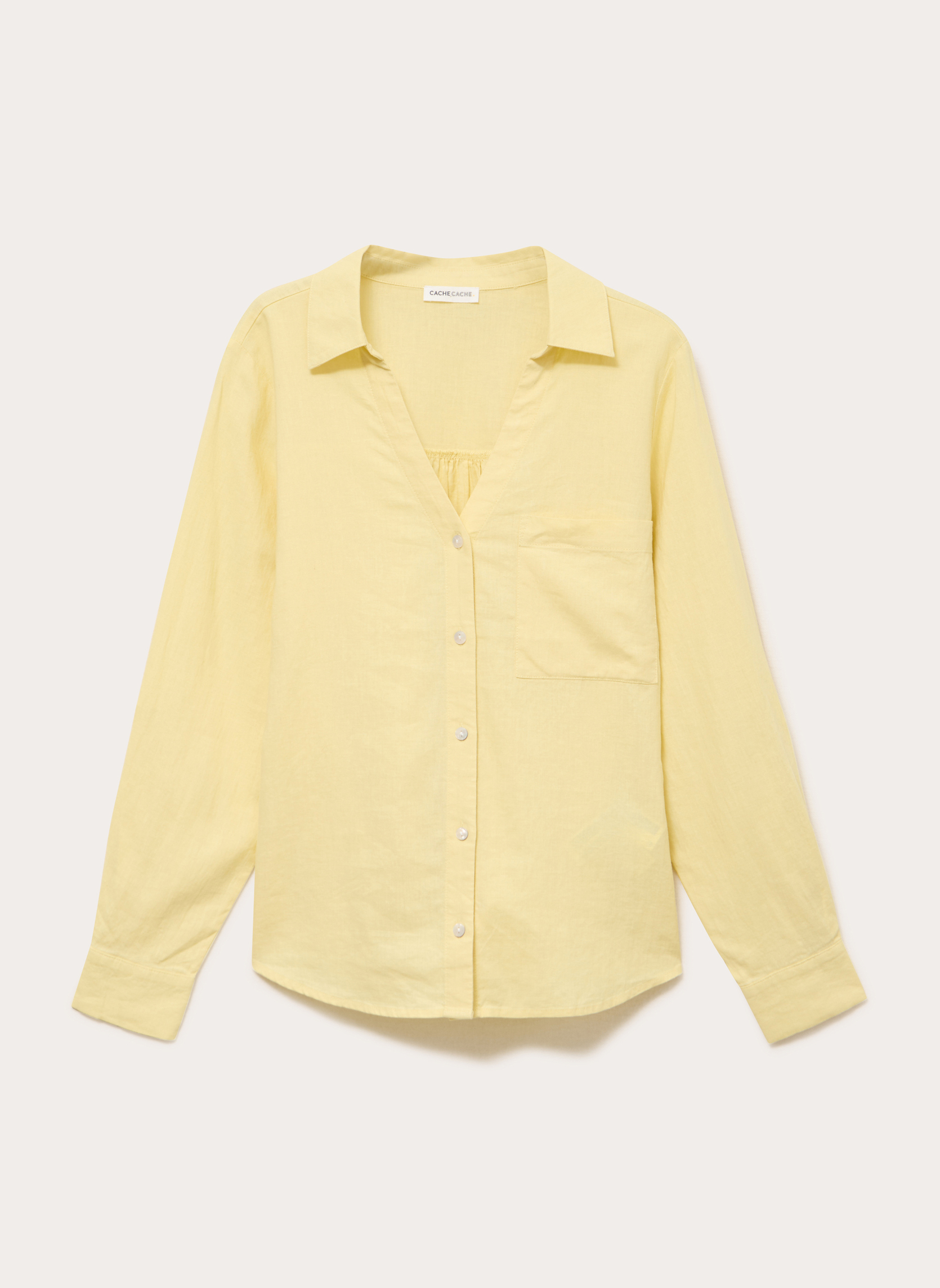 Chemises CHELINBASIC femme jaune Cache Cache Chemises CHELINBASIC femme jaune Jaune