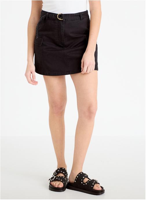 Cache Cache Jupes mi-longues JUSHOTWILL femme noir