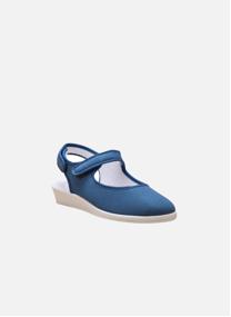 Sandales PANTOUFLES femme bleu Pediconfort Sandales PANTOUFLES femme bleu Bleu denim
