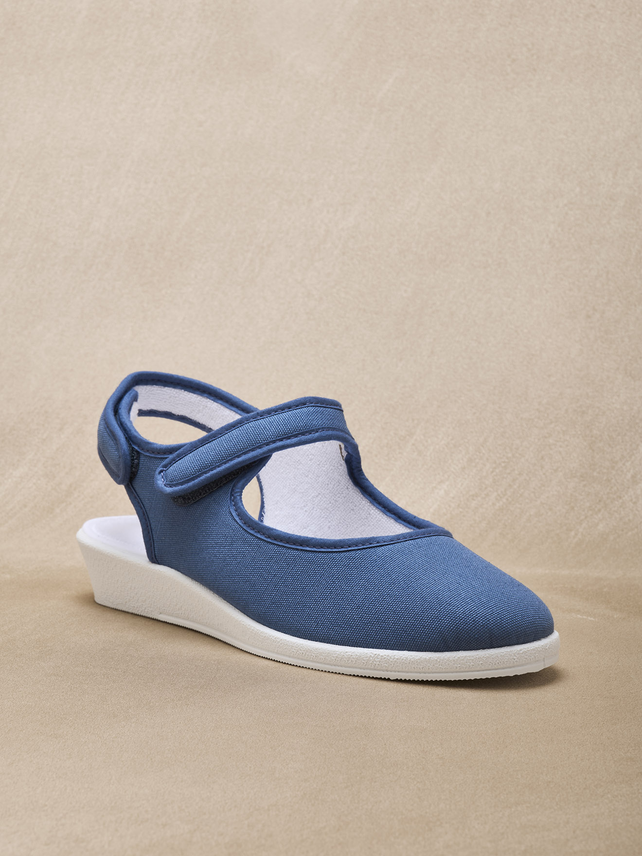 Sandales PANTOUFLES femme bleu Pediconfort Sandales PANTOUFLES femme bleu Bleu denim