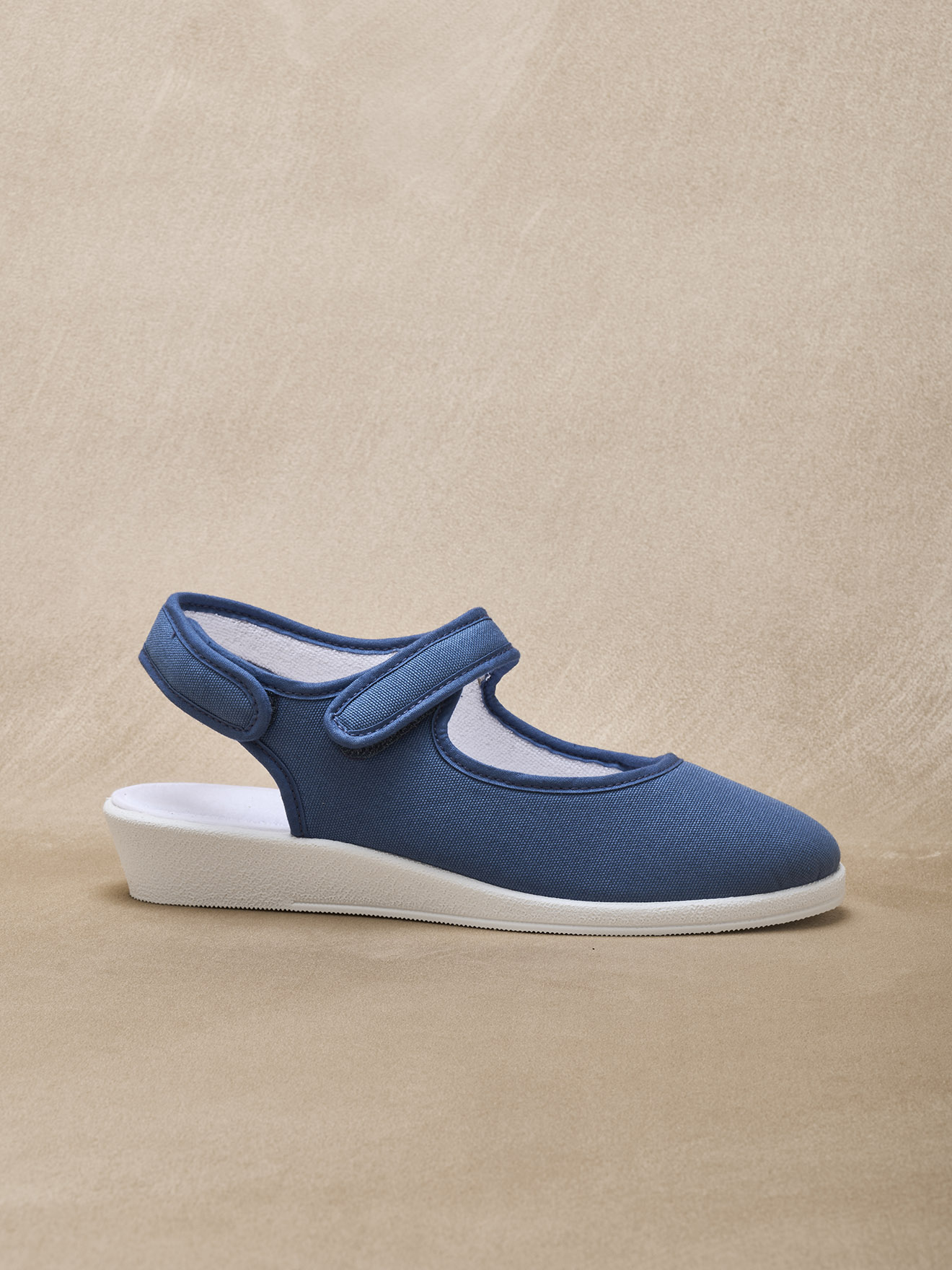 Sandales PANTOUFLES femme bleu Pediconfort Sandales PANTOUFLES femme bleu Bleu denim