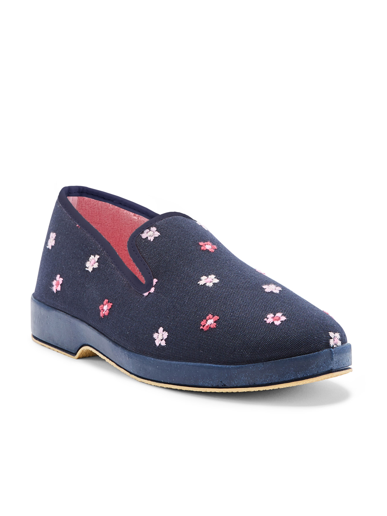 Chaussons PANTOUFLES femme bleu Pediconfort Chaussons PANTOUFLES femme bleu Bleu marine