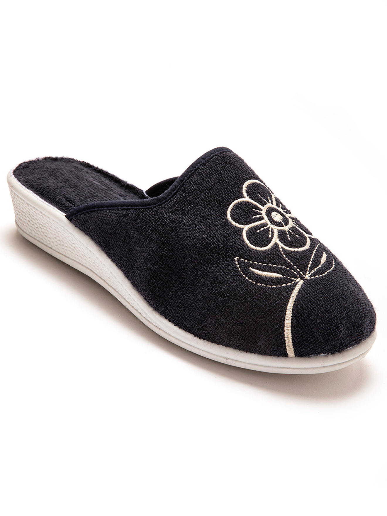 Chaussons MULES femme bleu Pediconfort Chaussons MULES femme bleu Bleu marine