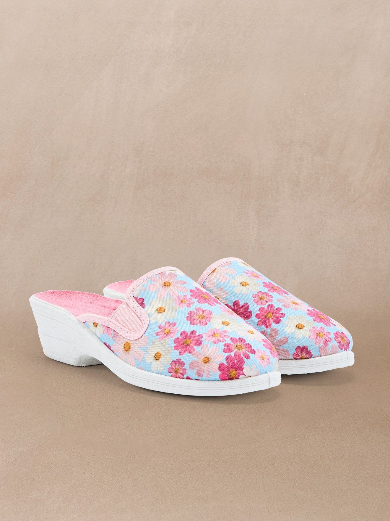 Chaussons PANTOUFLES femme rose Pediconfort Chaussons PANTOUFLES femme rose Rose