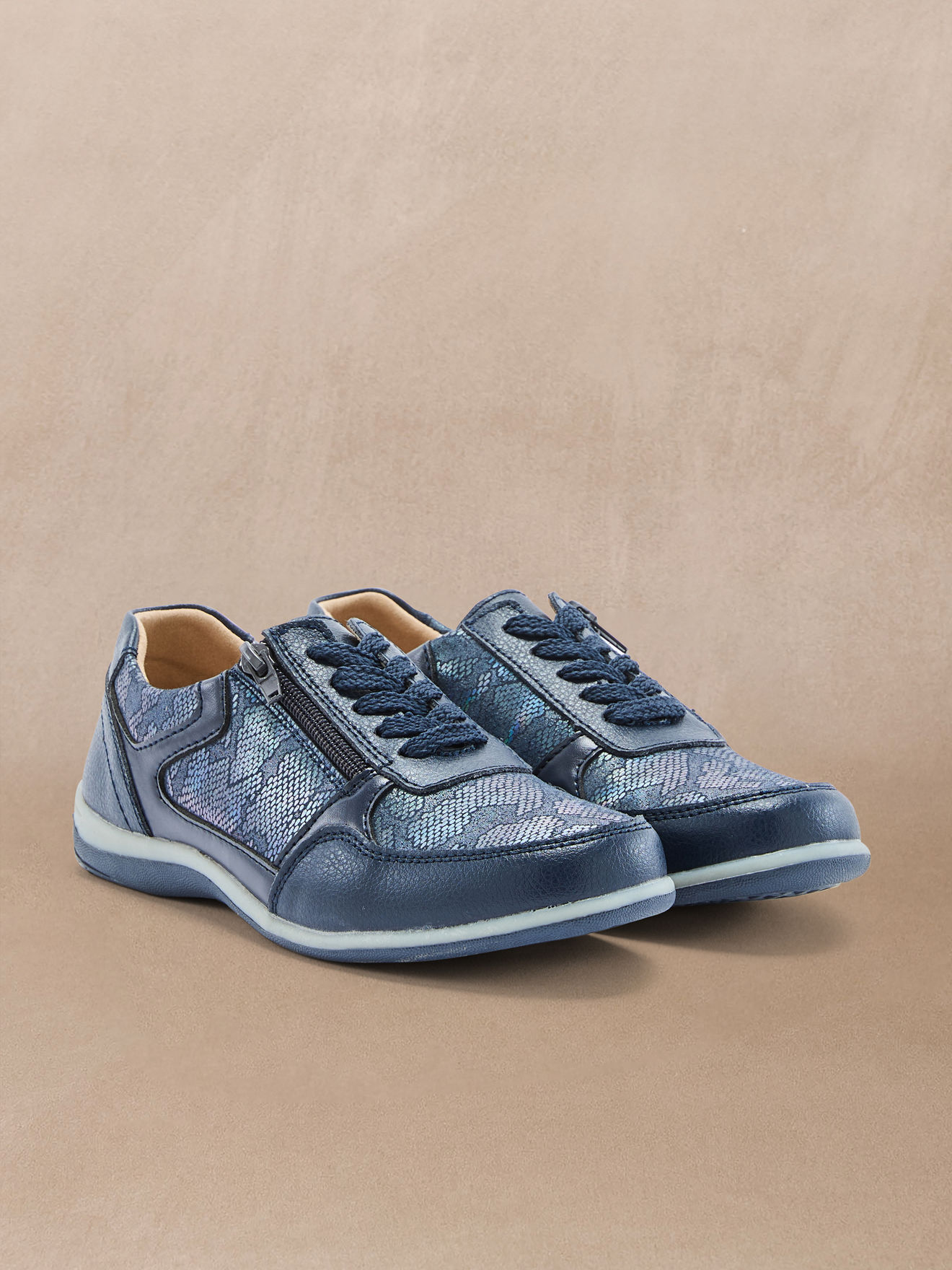 Baskets basses DERBIES femme bleu Pediconfort Baskets basses DERBIES femme bleu Bleu marine