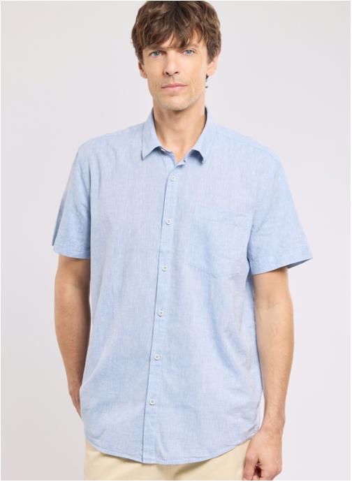 Armor Lux Chemises Chemise 75885 faux uni bleu homme bleu