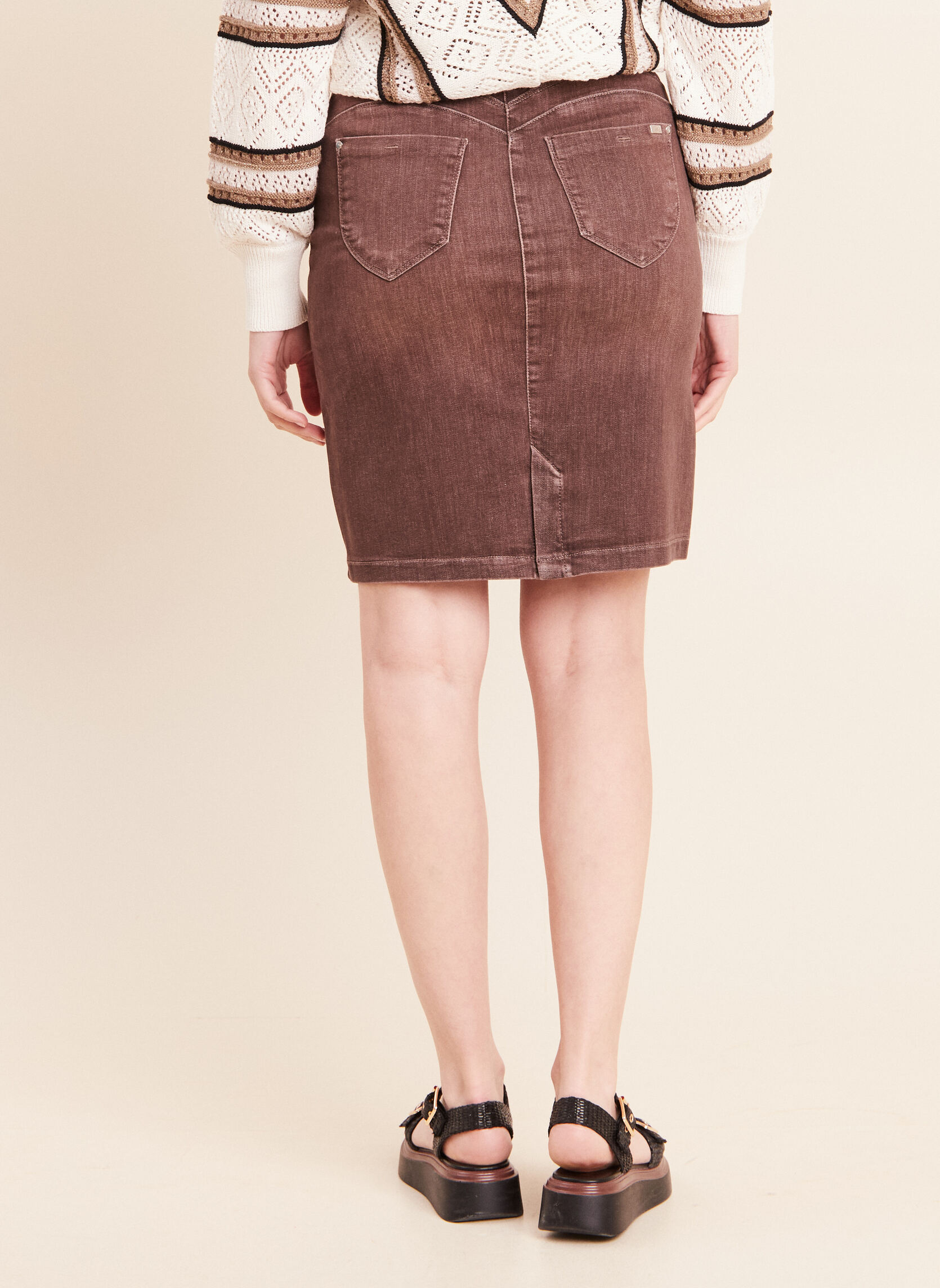 Jupes mi-longues JESIZEL femme marron Bréal Jupes mi-longues JESIZEL femme marron Marron clair