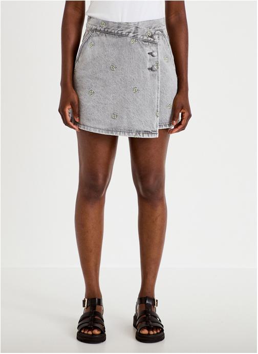 Cache Cache Jupes mi-longues JUSKODENCOF femme gris