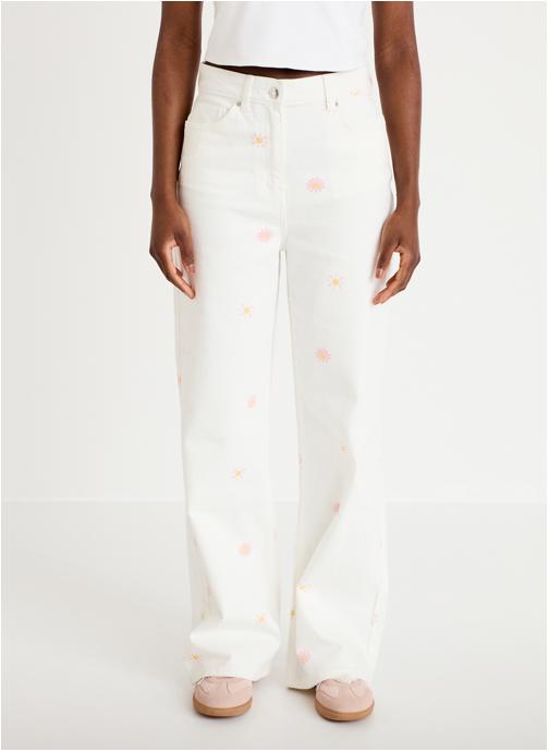 Cache Cache Jeans droit DELHO-LOTYP femme blanc