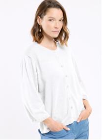 Gilets Cardigan T8143 milk femme blanc Terre & Mer Gilets Cardigan T8143 milk femme blanc Blanc mat