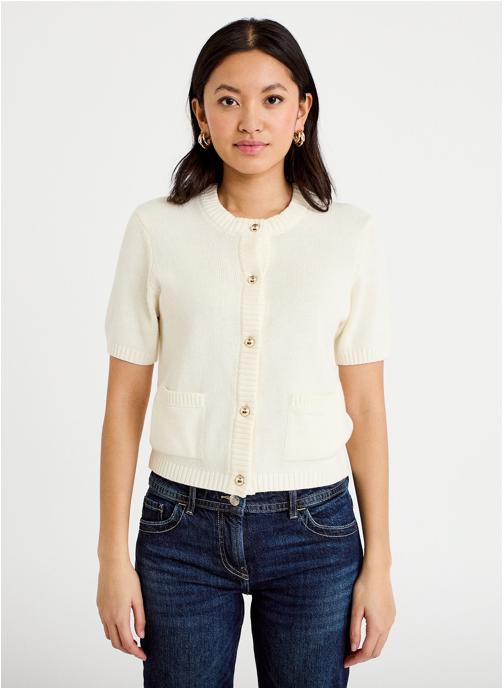 Cache Cache Gilets CARDICRUISE femme blanc