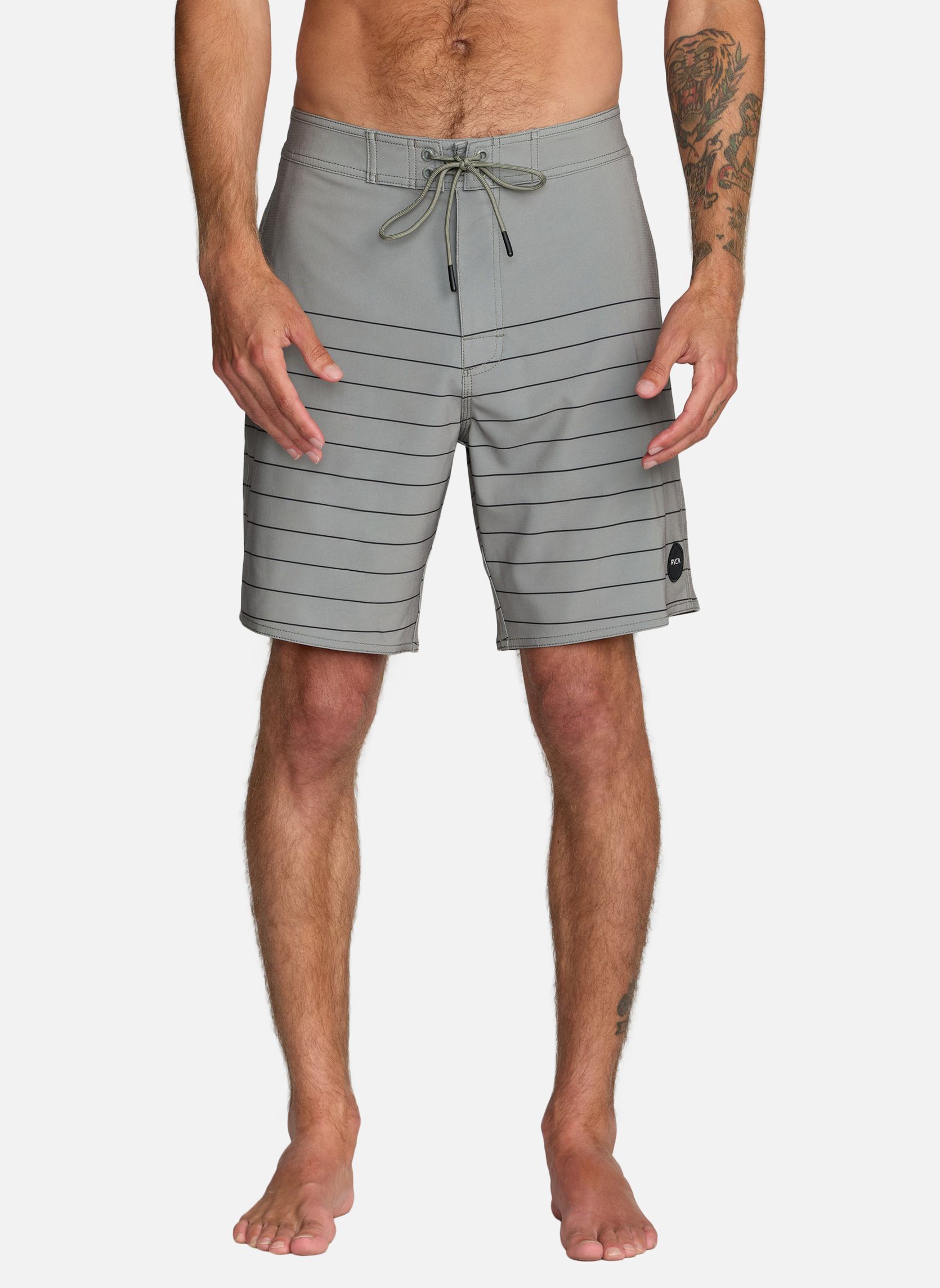 Shorts de bain Steady Stripe homme gris RVCA Shorts de bain Steady Stripe homme gris Gris