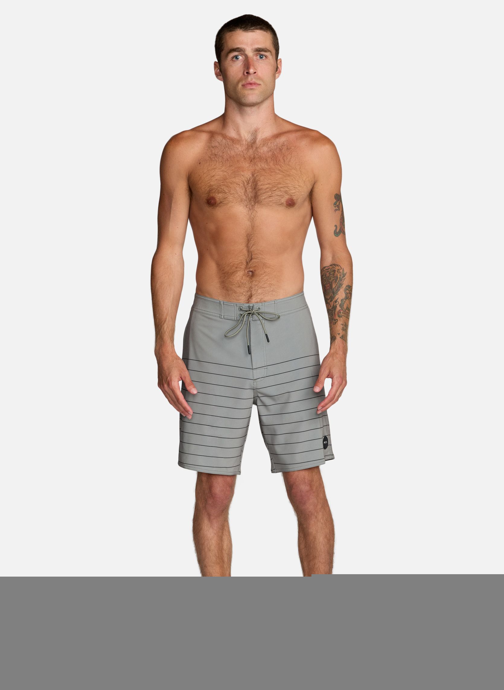 Shorts de bain Steady Stripe homme gris RVCA Shorts de bain Steady Stripe homme gris Gris