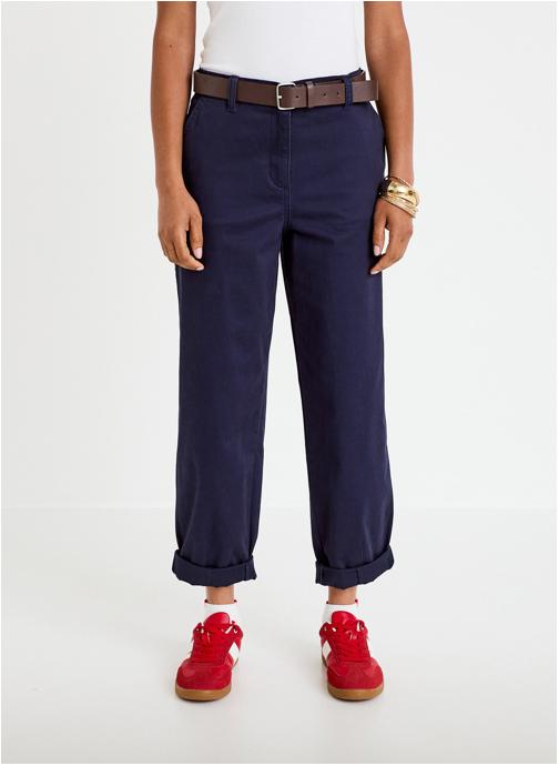 Cache Cache Pantalons droit CHINO-NEW femme bleu