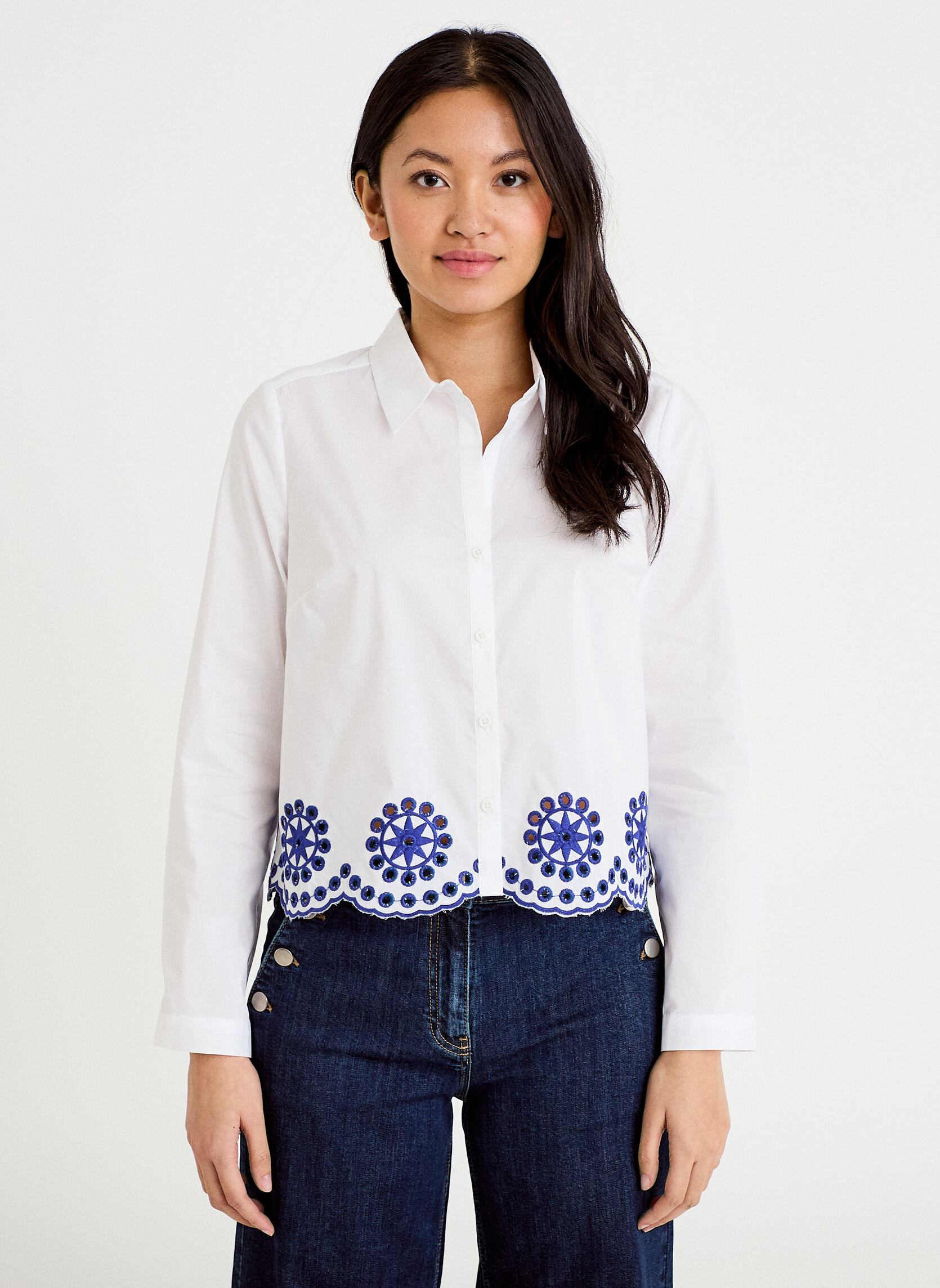 Chemises CHEMANGLAIS2 femme blanc Cache Cache Chemises CHEMANGLAIS2 femme blanc Blanc