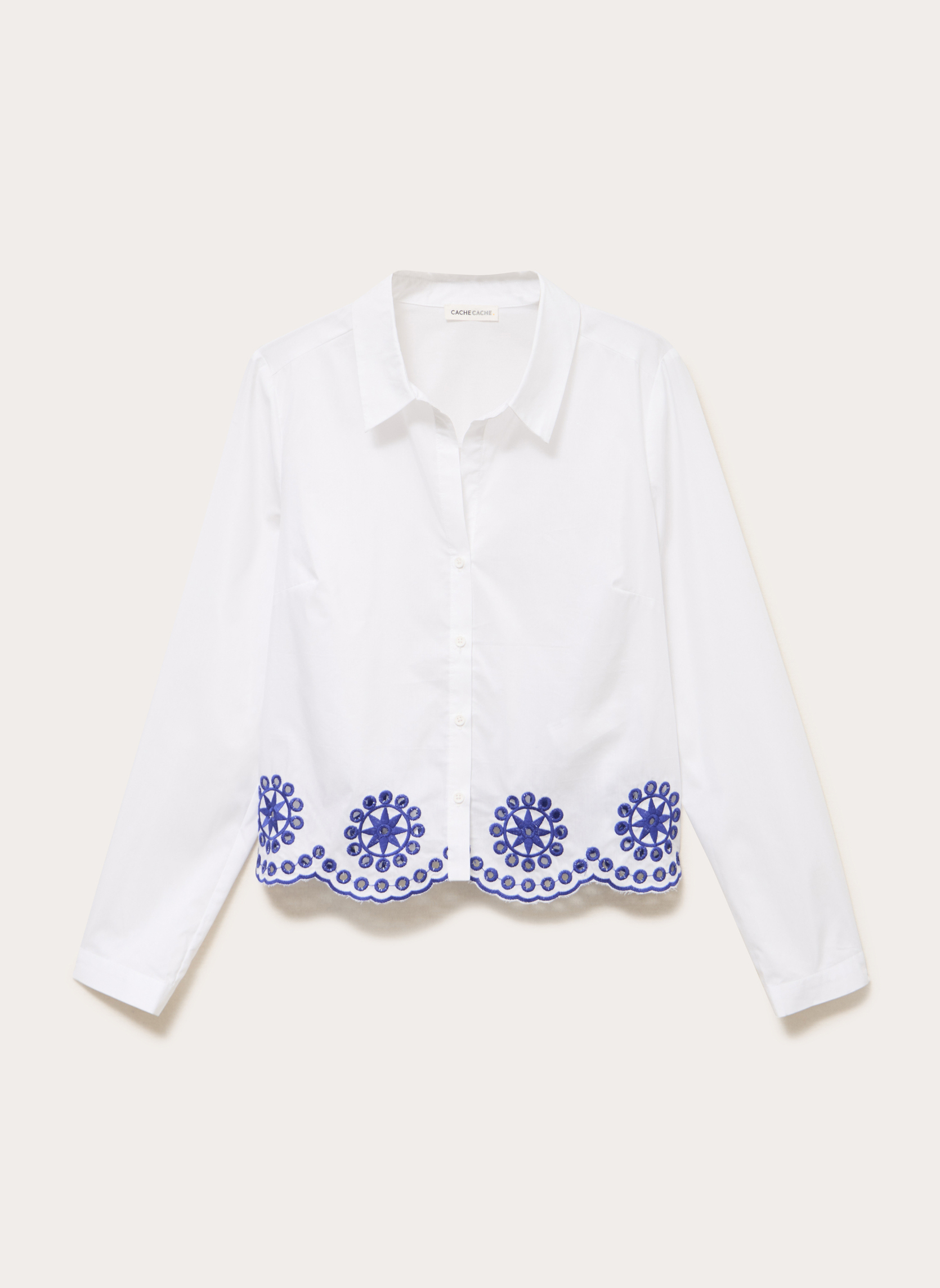 Chemises CHEMANGLAIS2 femme blanc Cache Cache Chemises CHEMANGLAIS2 femme blanc Blanc