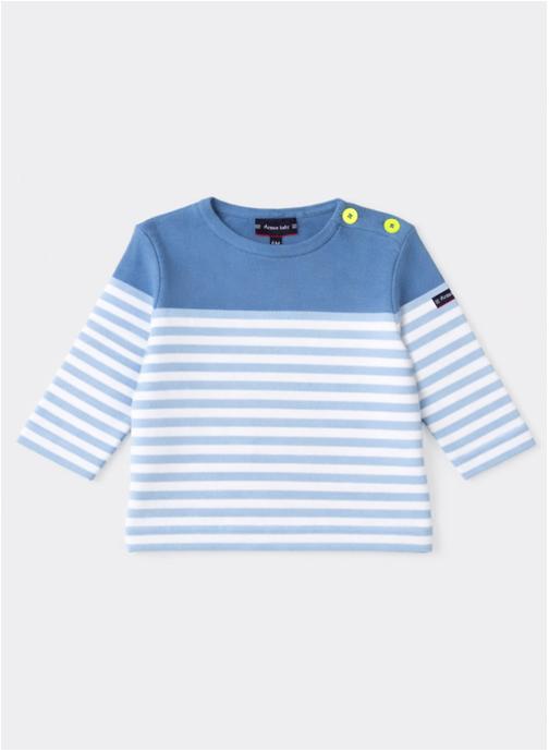 Armor Lux Tee-shirts Marinière K0751 blanc/ placid blue/ federa fille blanc