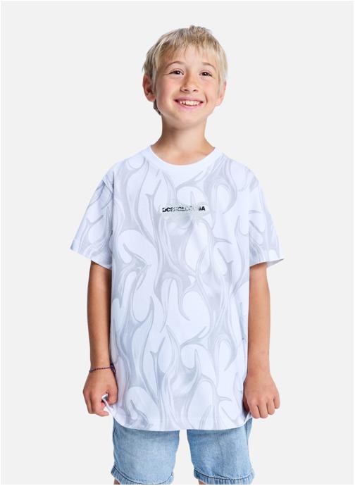 DC Shoes Tee-shirts DC Liquid Fuego garçon blanc