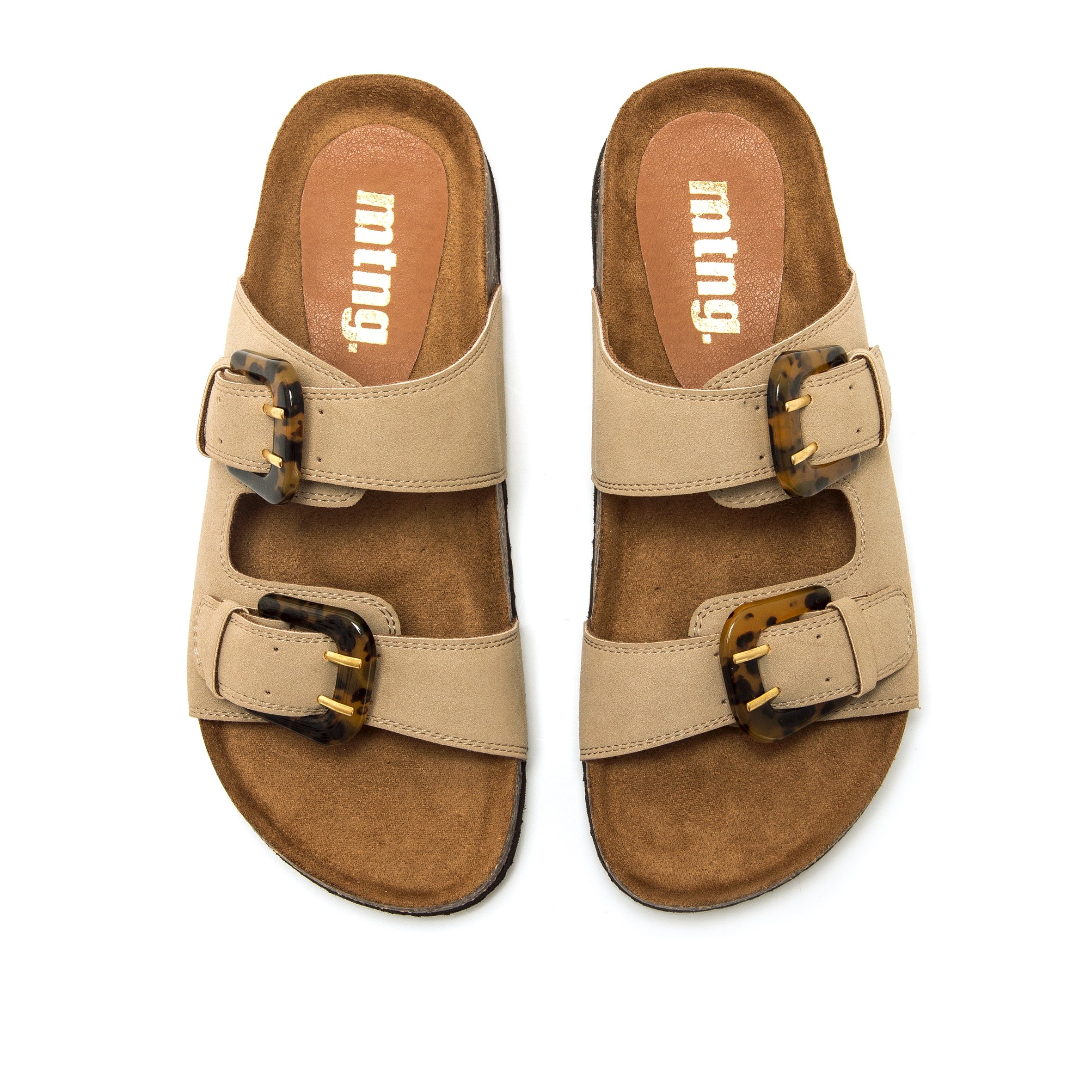 Sandales Sandales plates Femme MTNG LAZY marron femme beige MTNG Sandales Sandales plates Femme MTNG LAZY marron femme beige Beige