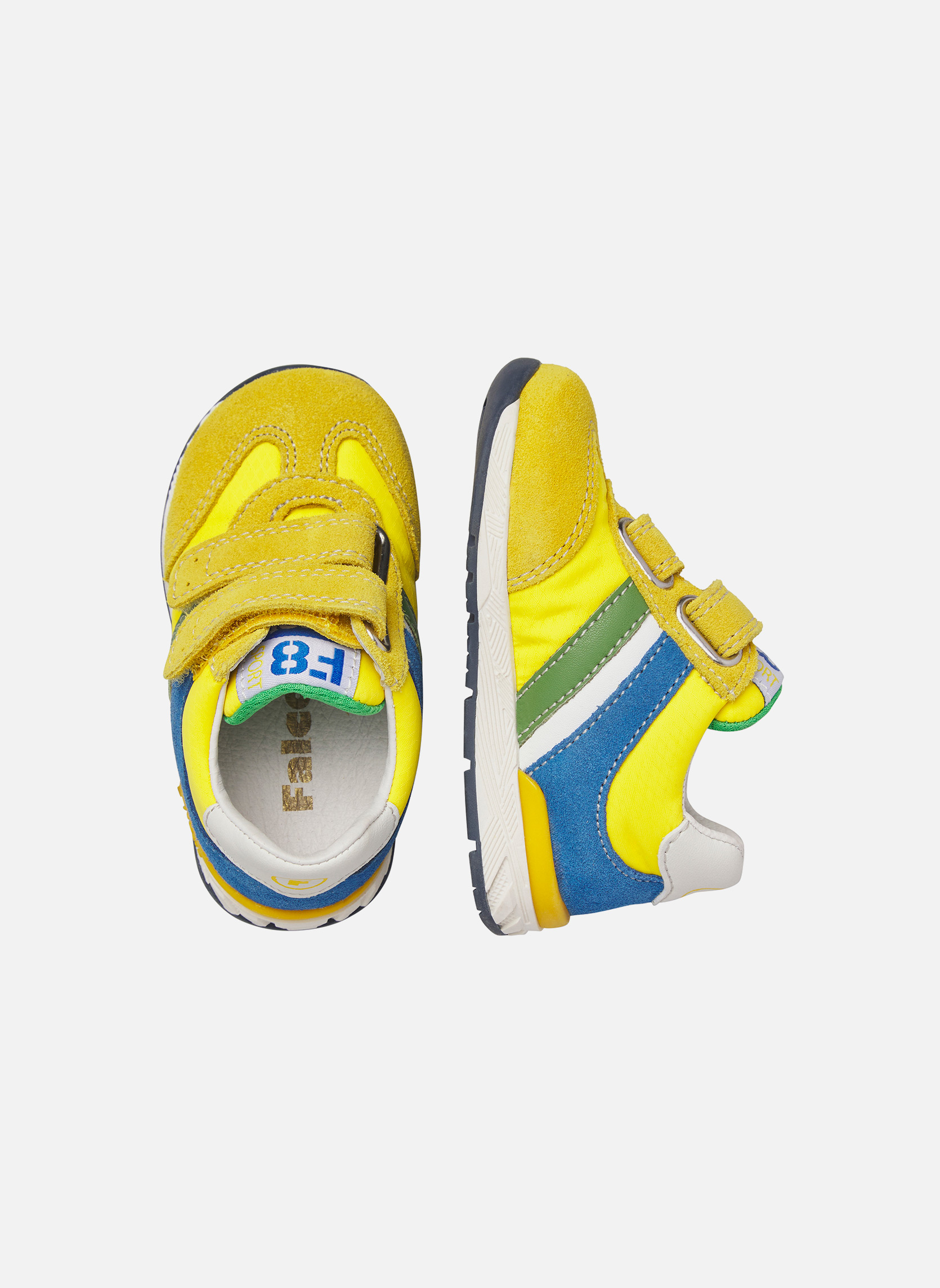 Baskets basses Sneakers DARM VL. Céleste-Blanc garçon jaune Falcotto Baskets basses Sneakers DARM VL. Céleste-Blanc garçon jaune Jaune
