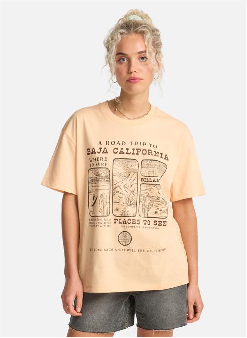 Billabong Tee-shirts Flying To The Moon femme jaune