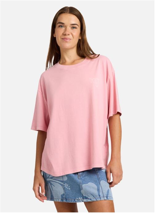 Roxy Tee-shirts Talloversize Washed femme rose