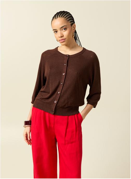 Bonobo Gilets Gilets courts - MARIAGILF femme marron