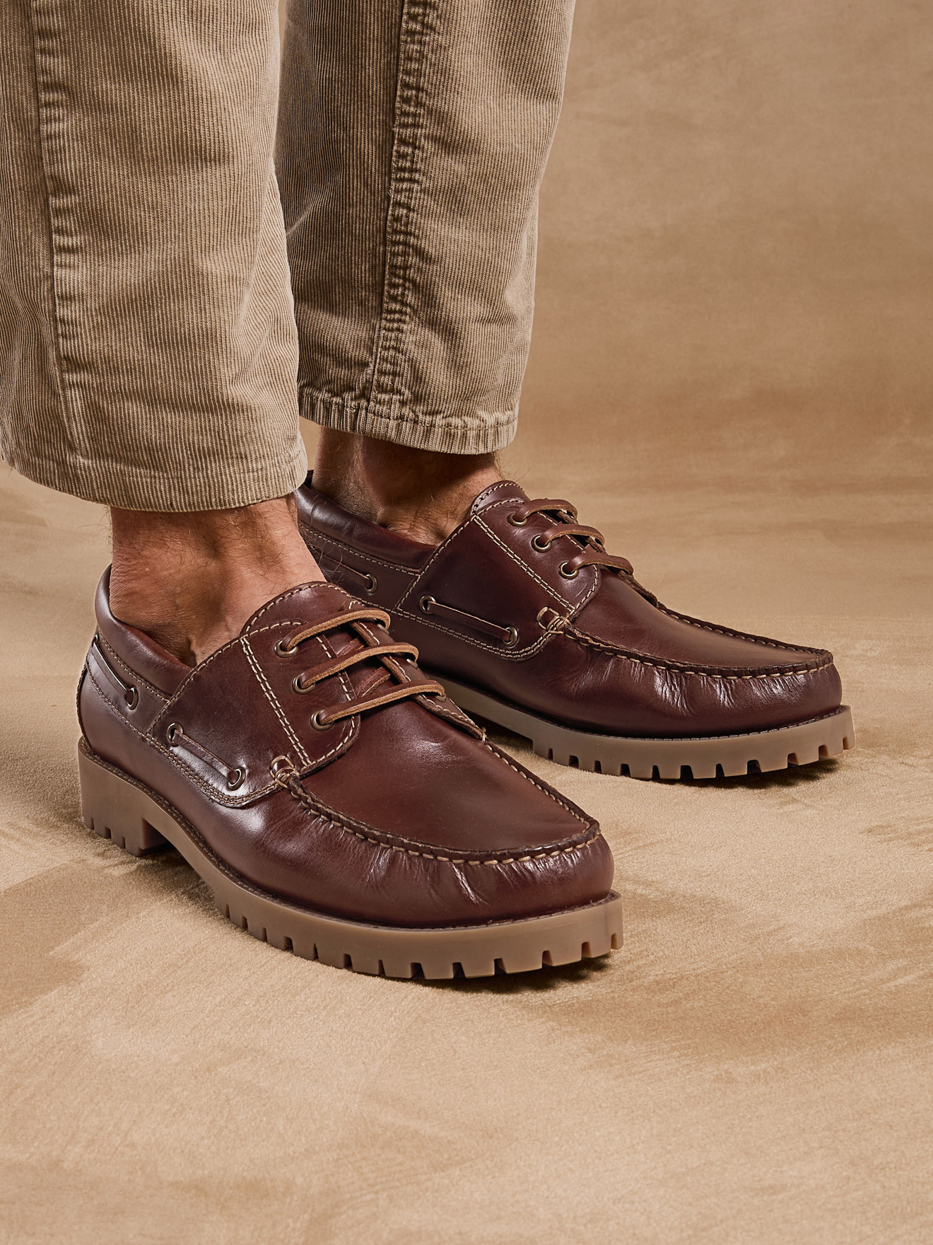 Chaussures bateaux DERBIES homme marron Pediconfort Chaussures bateaux DERBIES homme marron Marron