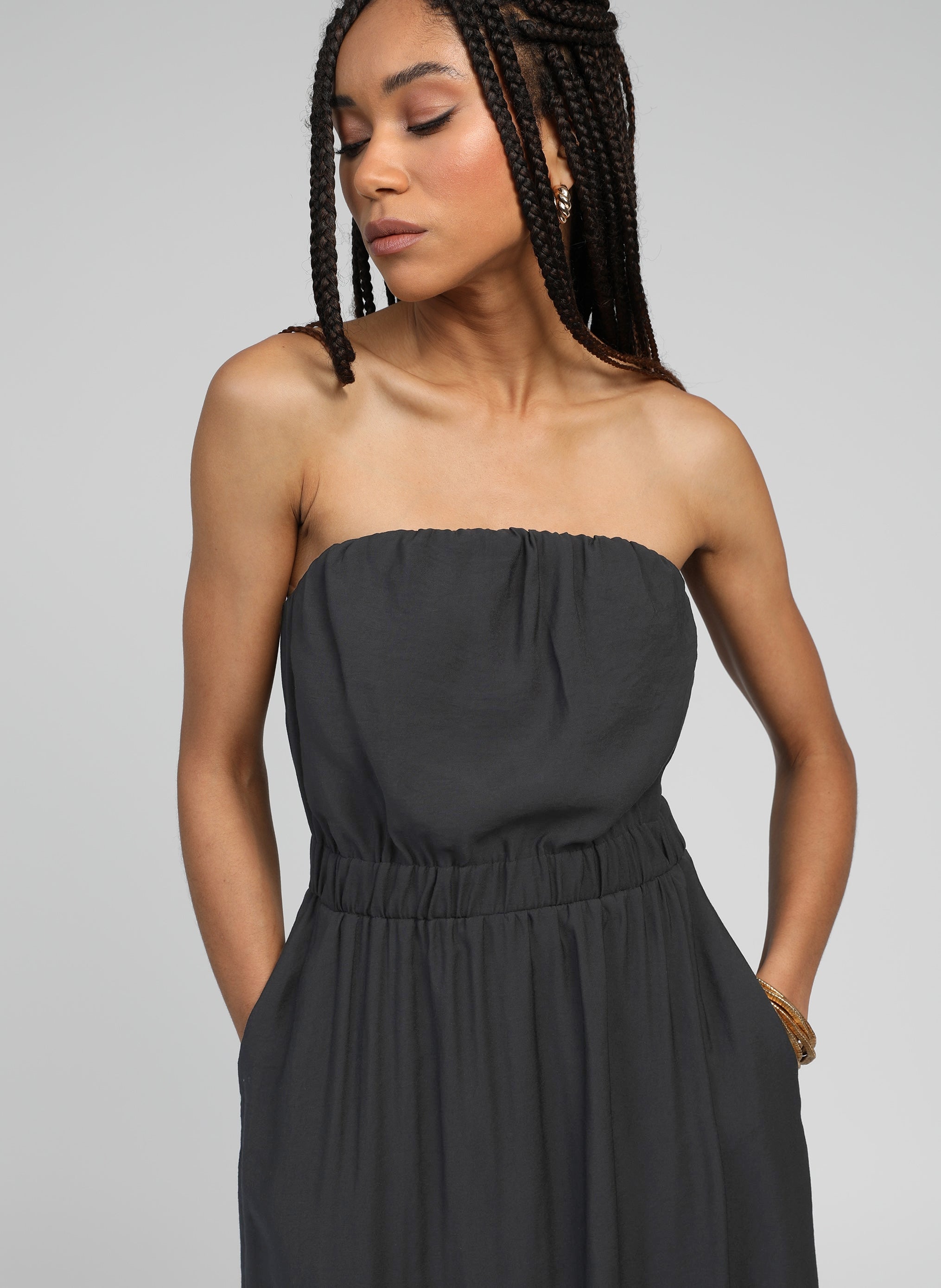 Robes ROBE LONGUE MILIKO carbone femme noir An'ge Robes ROBE LONGUE MILIKO carbone femme noir Noir