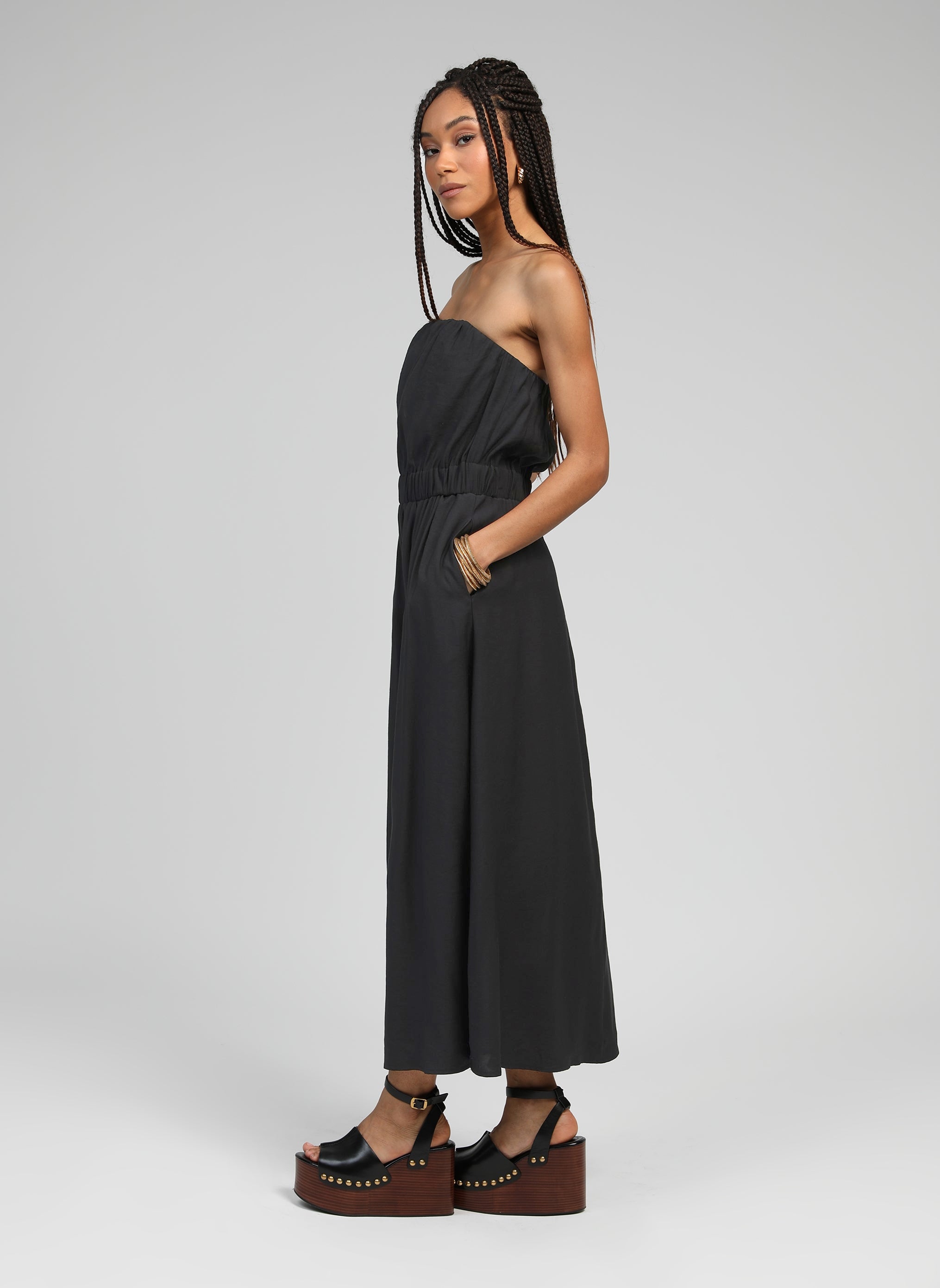 Robes ROBE LONGUE MILIKO carbone femme noir An'ge Robes ROBE LONGUE MILIKO carbone femme noir Noir