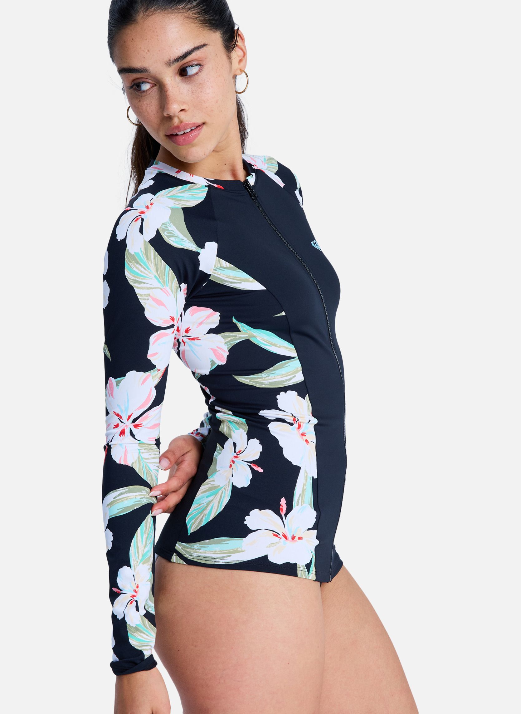 Hauts de maillot balconnet Ls Zip Lycra femme noir Roxy Hauts de maillot balconnet Ls Zip Lycra femme noir Noir