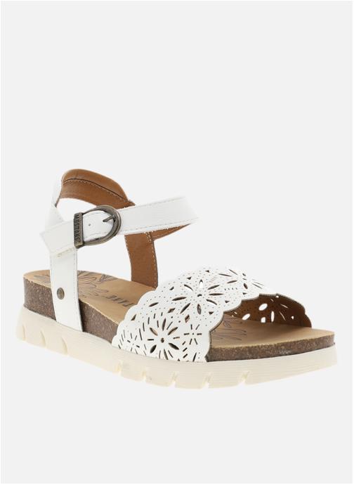 Mustang shoes Sandales Nu-pieds talon compensé bas femme - Blanc femme blanc