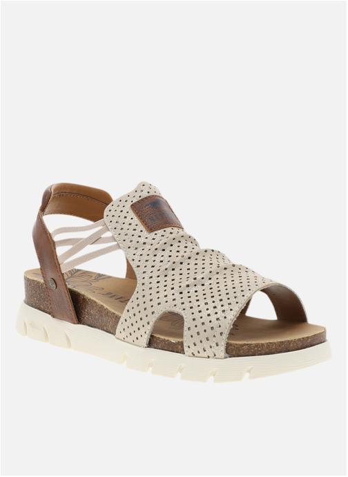 Mustang shoes Sandales Nu-pieds talon compensé bas femme - Beige femme beige
